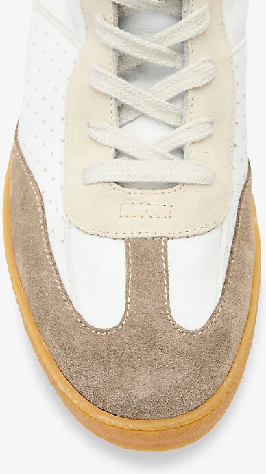 Womens Offwhite/Taupe Louise Leather High-Top Trainers Eur 36 / 3 Uk Women - Image 2