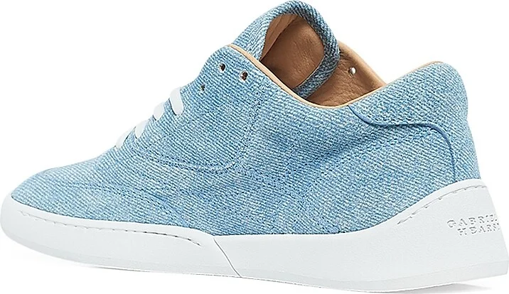 Women's Ohio Denim-Printed Leather Sneakers - Light Blue Denim - Size 6 - Image 3