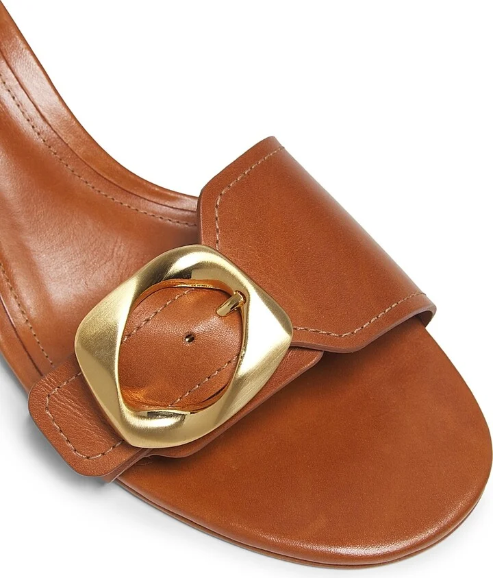 Women's Olga 50MM Buckle-Accented Leather Sandals - Brown - Size 6.5 - Image 5
