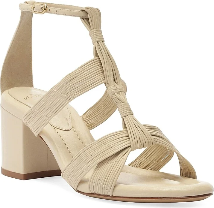 Women's Olga 60MM Leather T-Strap Sandals - Eggshell - Size 7 - Image 2