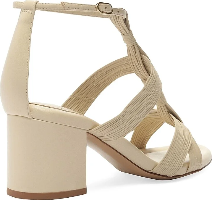 Women's Olga 60MM Leather T-Strap Sandals - Eggshell - Size 7 - Image 4