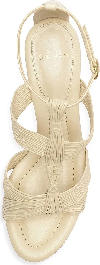 Women's Olga 60MM Leather T-Strap Sandals - Eggshell - Size 7 - Image 9