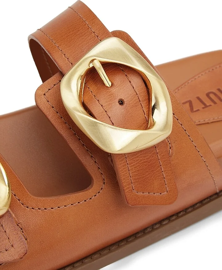 Women's Olga Sporty Leather Sandals - Brown - Size 6.5 - Image 5