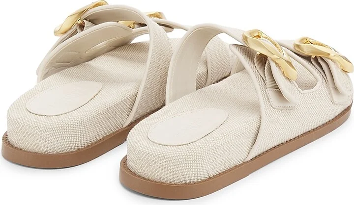 Women's Olga Sporty Linen Sandals - Oyster - Size 6.5 - Image 3