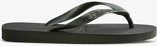 Womens Olive Green Tiras Logo-Embossed Rubber Flip-Flops 5