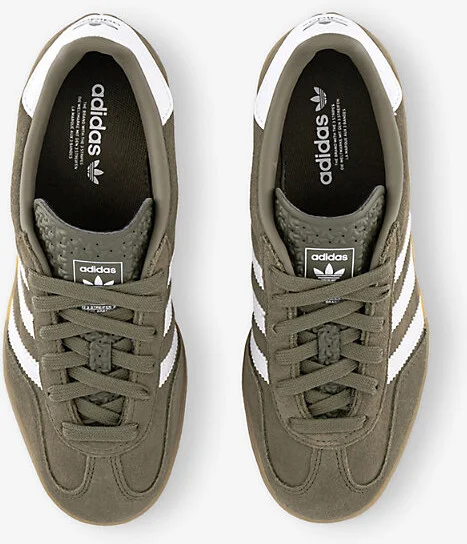 Womens Olive Strata White Gold Gazelle Indoor Suede Low-Top Trainers Eur 39 / 6 Uk Women - Image 2