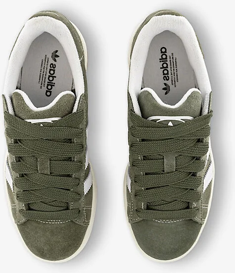 Womens Olive Strata White Offwh Campus 00S Suede Low-Top Trainers 11.5 - Image 2