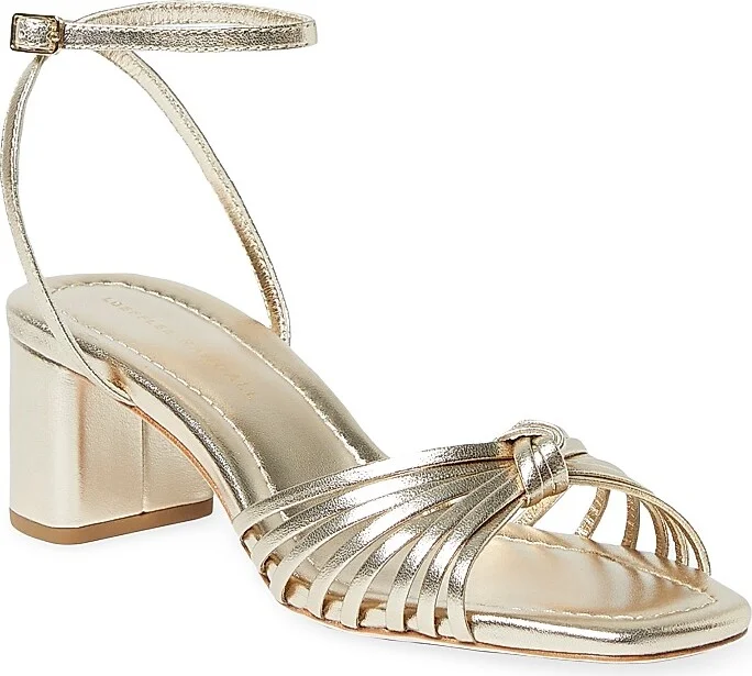 Women's Olivia 55MM Leather Knot Sandals - Champagne - Size 12 - Image 2