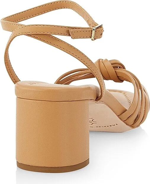 Women's Olivia 55MM Leather Knot Sandals - Champagne - Size 12 - Image 4