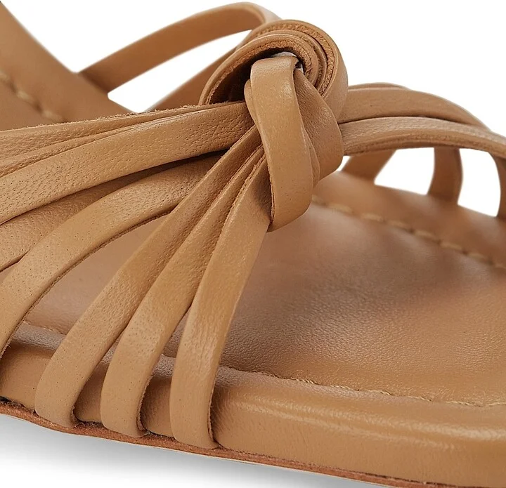 Women's Olivia 55MM Leather Knot Sandals - Champagne - Size 12 - Image 7