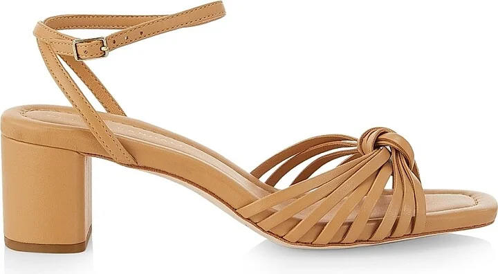 Women's Olivia 55MM Leather Knot Sandals - Champagne - Size 12 - Image 8