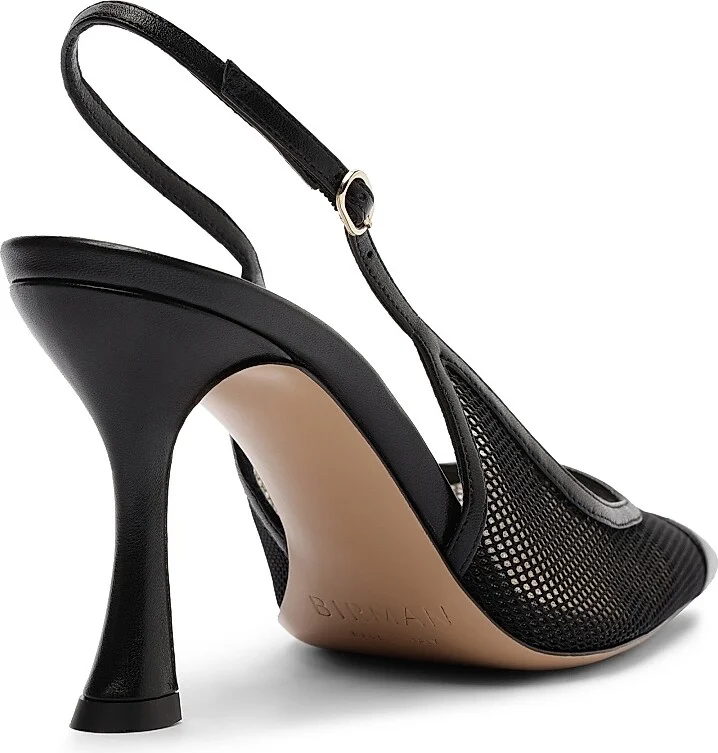 Women's Olivia 85MM Mesh & Leather Pumps - Black - Size 5.5 - Image 3