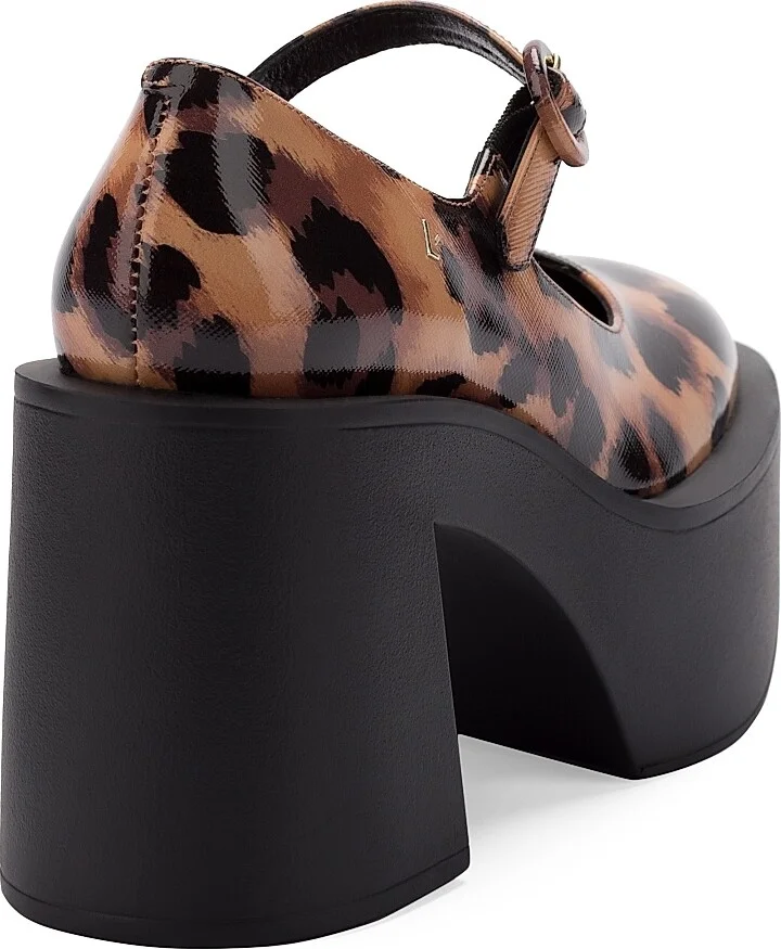 Women's Olivia Leopard-Print Patent Leather Mary Jane Pumps - Jaguar Natural - Size 8 - Image 3