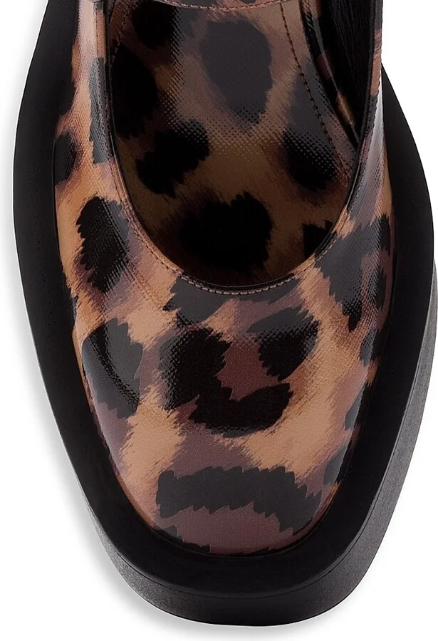 Women's Olivia Leopard-Print Patent Leather Mary Jane Pumps - Jaguar Natural - Size 8 - Image 4