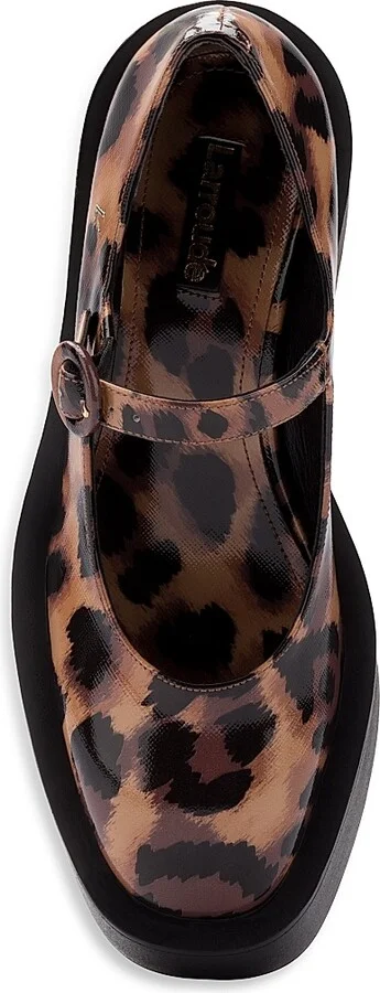 Women's Olivia Leopard-Print Patent Leather Mary Jane Pumps - Jaguar Natural - Size 8 - Image 5