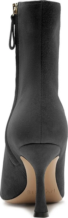 Women's Olivia Suede Curved-Heel Boots - Black - Size 5.5 - Image 6
