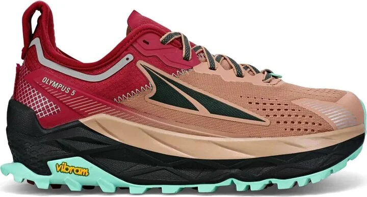 Women's Olympus 5 Trail Running Shoes In Brown/red