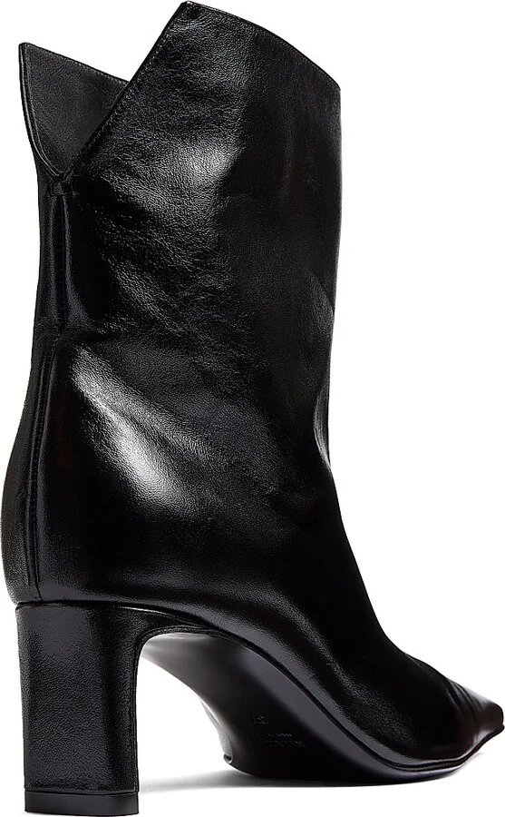 Women's Ona 55MM Leather Ankle Boots - Black - Size 6 - Image 3
