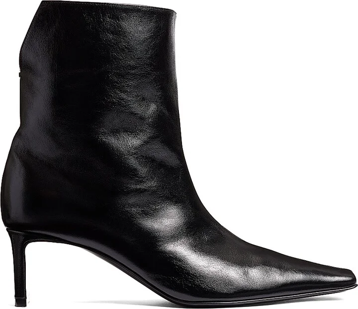 Women's Ona 55MM Leather Ankle Boots - Black - Size 6