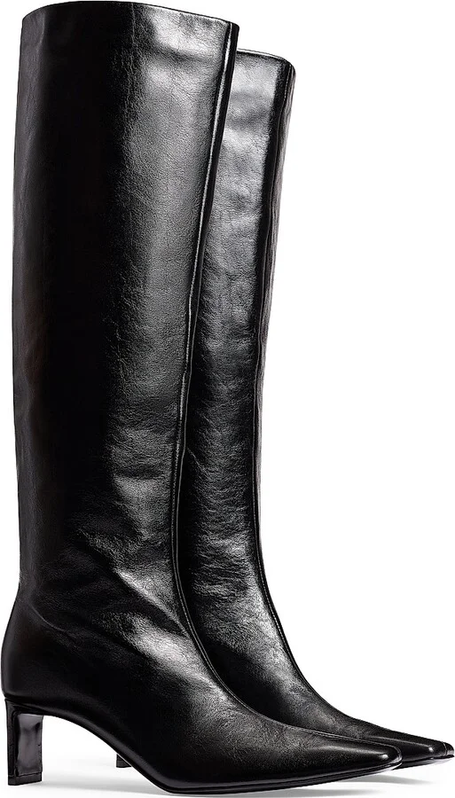 Women's Ona 55MM Leather Knee-High Boots - Black - Size 6 - Image 2