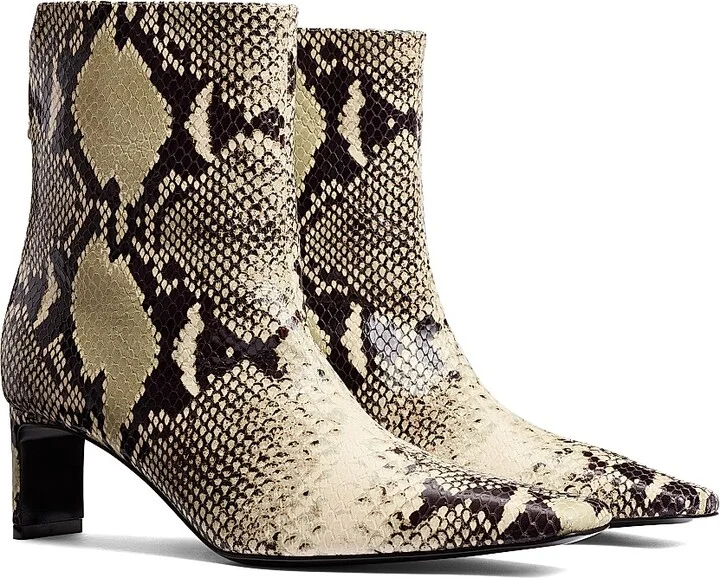 Women's Ona 55MM Snake-Print Leather Ankle Boots - Natural - Size 6.5 - Image 2