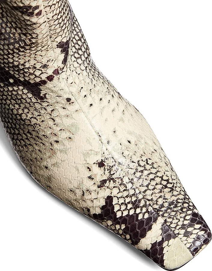 Women's Ona 55MM Snake-Print Leather Ankle Boots - Natural - Size 6.5 - Image 4