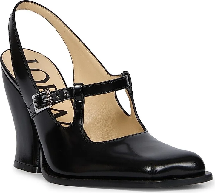 Women's Onda Leather Slingback Pumps - Burgundy - Size 6 - Image 8