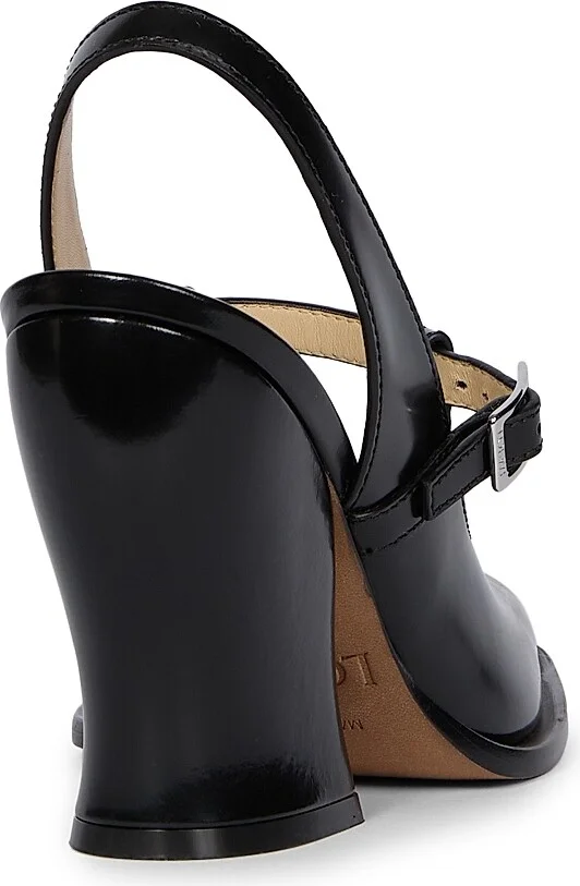 Women's Onda Leather Slingback Pumps - Burgundy - Size 6 - Image 9