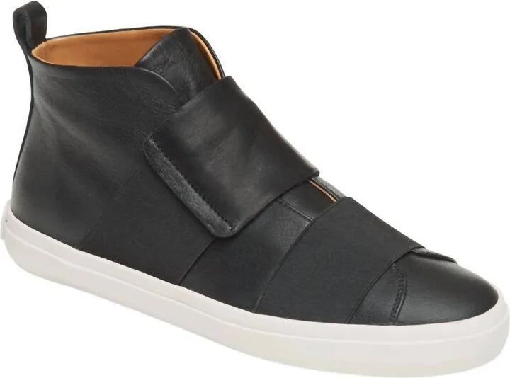 Women's Opa High Top Sneaker In Black Leather