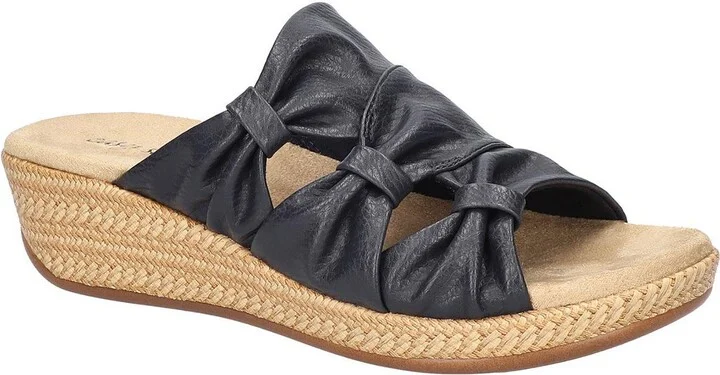 Womens Open Back Manmade Wedge Sandals
