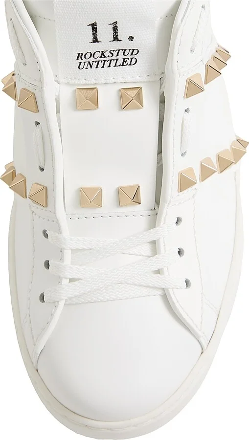 Women's Open Disco Wedge Sneakers In Calfskin - White - Size 11 - Image 5