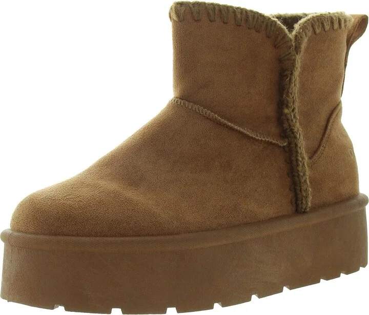 Womens Open Stitch Man Made Booties