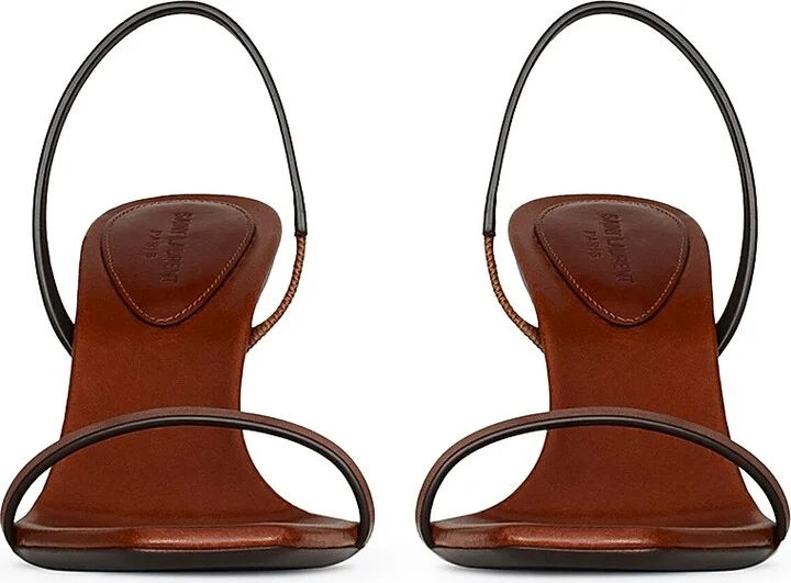 Women's Opyum Slingback Sandals in Vegetable-Tanned Leather - Dark Brown - Size 5 - Image 3