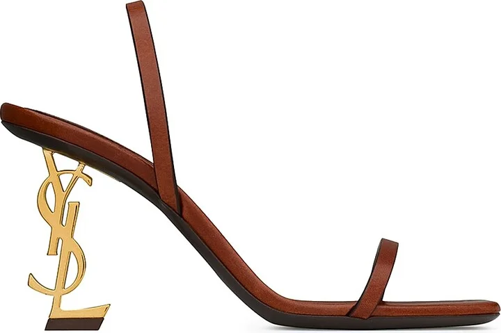 Women's Opyum Slingback Sandals in Vegetable-Tanned Leather - Dark Brown - Size 5