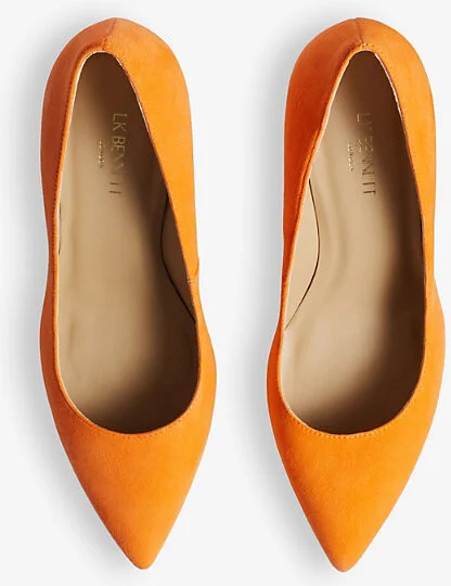 Womens Ora-Orange Floret Pointed-Toe Suede Heeled Courts Eur 39 / 6 Uk Women - Image 2