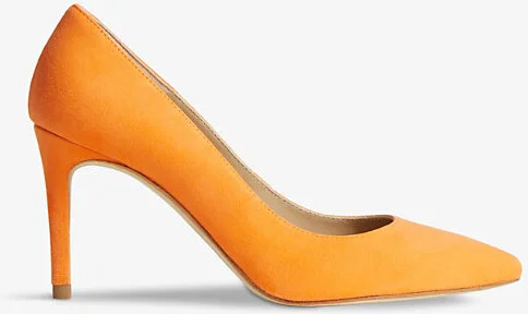 Womens Ora-Orange Floret Pointed-Toe Suede Heeled Courts Eur 39 / 6 Uk Women