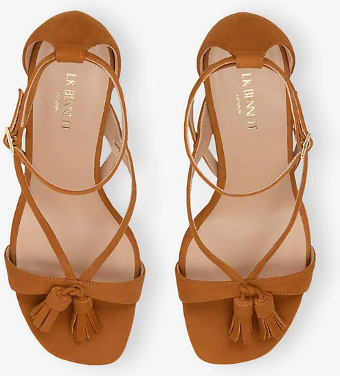 Womens Ora-Orange Jeanie Tassel Heeled Suede Sandals Eur 42/ 9 Uk Women - Image 2
