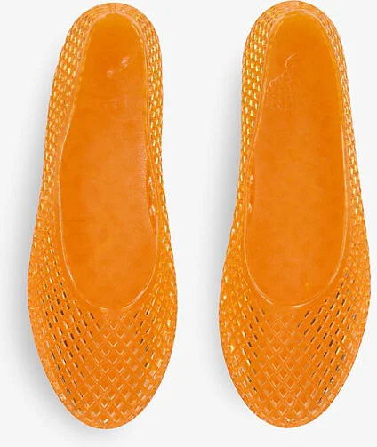 Womens Orange Iro Mesh-Textured PVC Flats Eur 39 / 6 Uk Women - Image 2