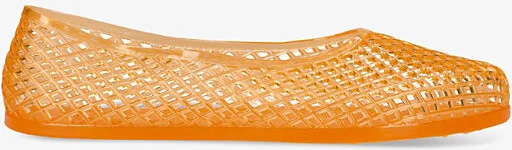 Womens Orange Iro Mesh-Textured PVC Flats Eur 39 / 6 Uk Women