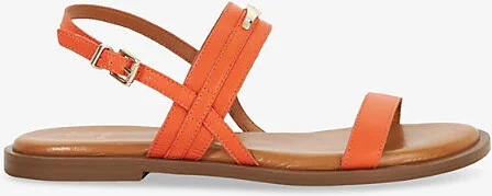 Womens Orange Leather Litton Leather Sandals Eur 36 / 3 Uk Women