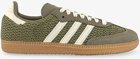 Womens Orbit Green Cream White Samba Og Knitted and Suede Low-Top Trainers Eur 39 / 6 Uk Women