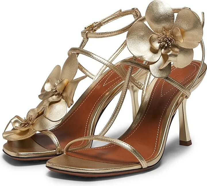 Women's Orchid 85MM Sandals - Gold - Size 7 - Image 2