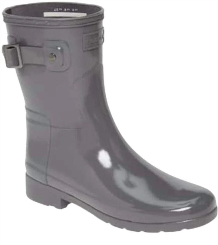 Women's Original Refined Short Gloss Rain Boot In Stratus