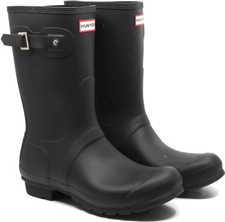 Women's Original Short Matte Rain Boots In Black