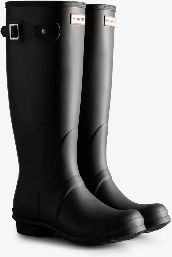 Women's Original Tall Tri-Colour Logo Backstrap Boot In Black