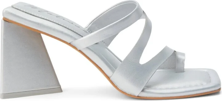 Womens Oslo Heeled Sandal In Silver