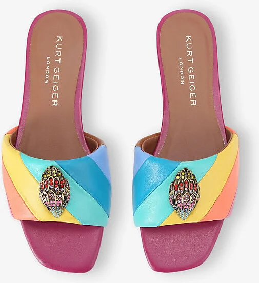 Womens Other Kensington Eagle-Embellished Leather Sandals Eur 36 / 3 Uk Women - Image 2