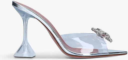 Womens Other Rosie Glass Crystal-Embellished Sling-Back PVC Courts Eur 40 / 7 Uk Women