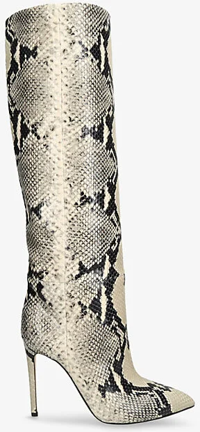 Womens Other Stiletto Python 105 Leather Knee-High Boots Eur 37.5 / 4.5 Uk Women