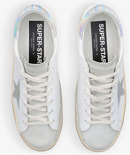 Womens Other Women's Exclusive Superstar Iridescent-Star Low-Top Leather Trainers Eur 38/5 Uk Women - Image 2
